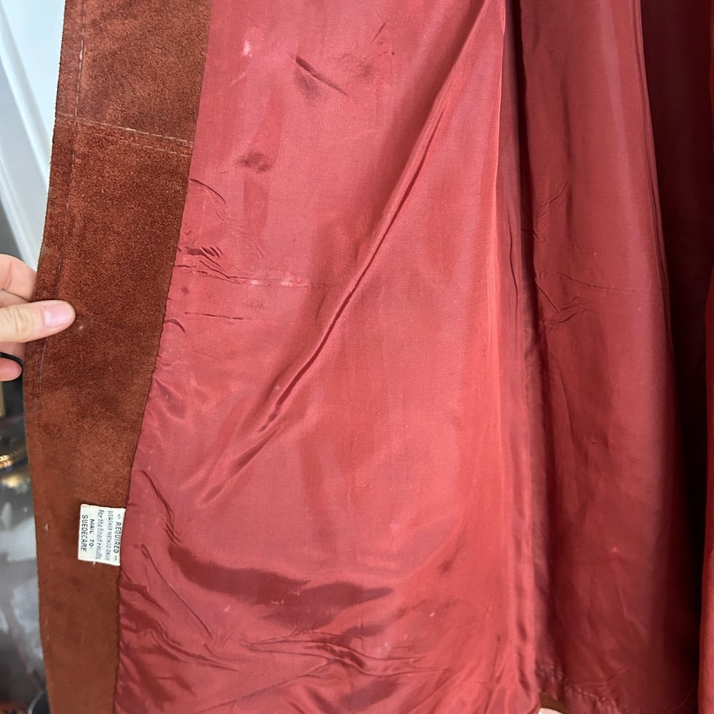 Vintage Suede Coat W/ Hood - Picture 10 of 10